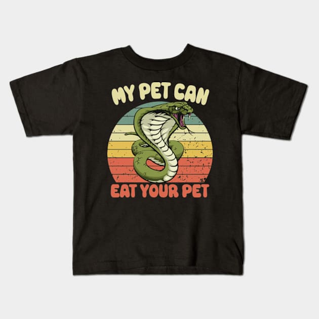 'My Pet Can Eat Your Pet' Lemonblast Ball Python Kids T-Shirt by David Brown